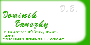 dominik banszky business card